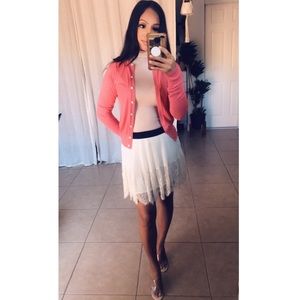 Coral cardigan